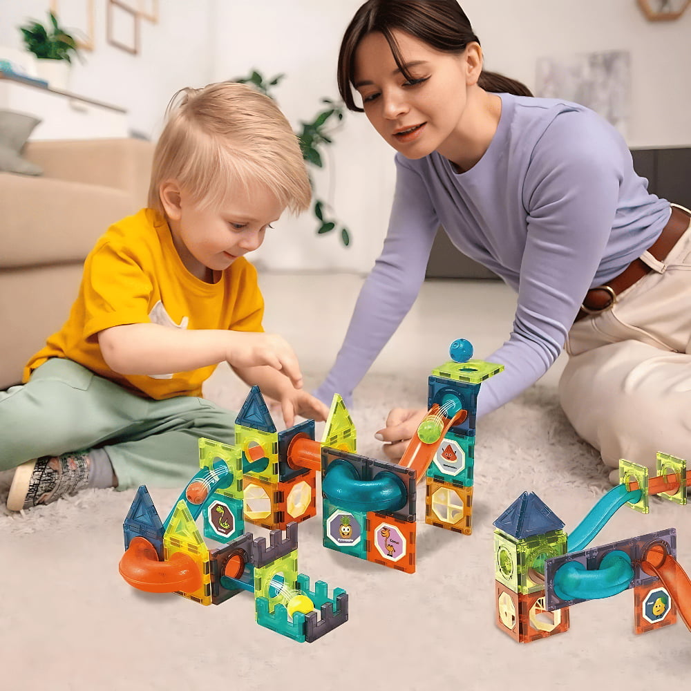 Blocs Magnétiques Lumineux 110 Pièces – Jeu de Construction Innovant pour Enfants 3+